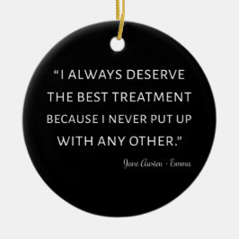 Emma by Jane Austen Quote II Julgransprydnad Keramik