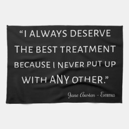 Emma by Jane Austen Quote II Kökshandduk