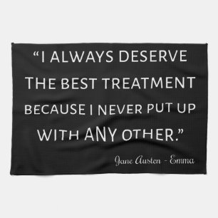 Emma by Jane Austen Quote II Kökshandduk