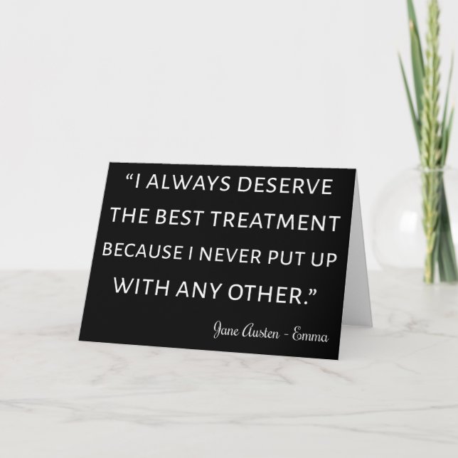 Emma by Jane Austen Quote II Kort (Framsida)