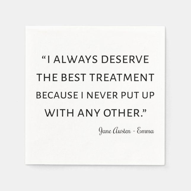 Emma by Jane Austen Quote II Pappersservett (Framsidan)