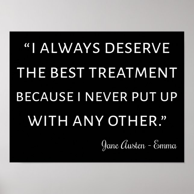Emma by Jane Austen Quote II Poster (Framsidan)
