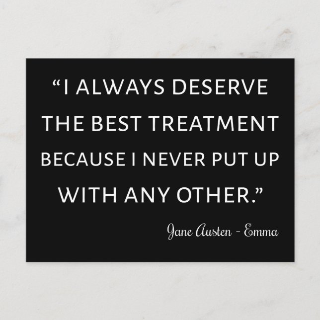 Emma by Jane Austen Quote II Vykort (Framsida)