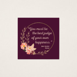 Emma by Jane Australien Quote I - Cute Stil Fyrkantigt Visitkort