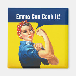 "EMMA Can COOK IT", som motiverar Riveter. Magnet