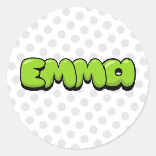 Emma Classic Round Sticker Runt Klistermärke