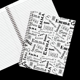 Emma Custom Name Black White