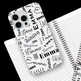 Emma Custom Name Black White