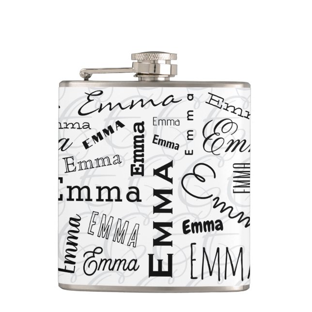 Emma Custom Name Black White Fickplunta (Framsidan)