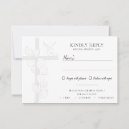 Emma Elegant Kor & Doves Bröllop Meal Choice OSA Kort