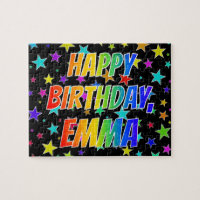 "EMMA" Första Namn, Roligt "GRATTIS PÅ FÖDELSEDAGE