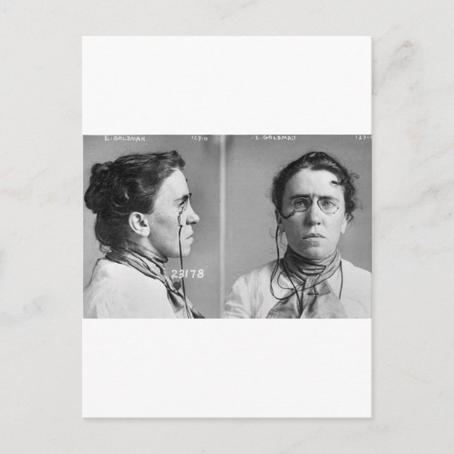 Emma Goldman - anarkist, 1911 Vykort (Framsida)