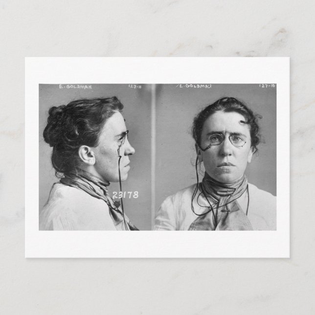 Emma Goldman - anarkist, 1911 Vykort (Framsida)