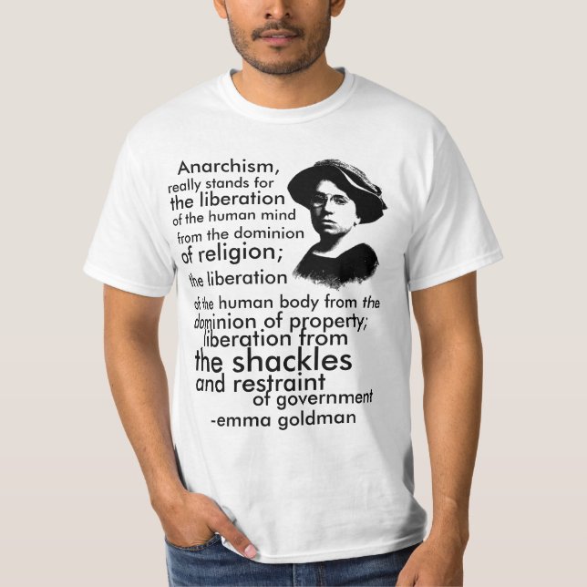 Emma Goldman citationstecken T-shirt (Framsida)