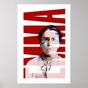 EMMA Goldman, kvinnlig anarkistisk kvinnohistoria Poster