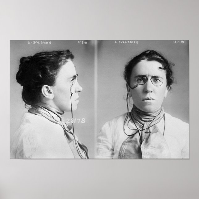 Emma Goldman Mugshot Poster (Framsidan)
