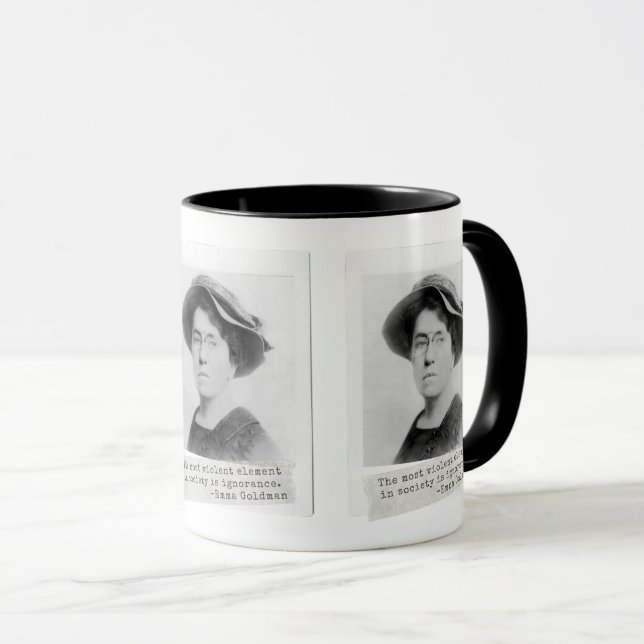 Emma Goldman Quote - Ignorance - Women's Activism Mugg (Framsida höger)