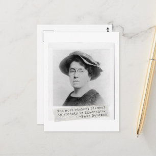 Emma Goldman Quote - Ignorance - Women's Activism Vykort