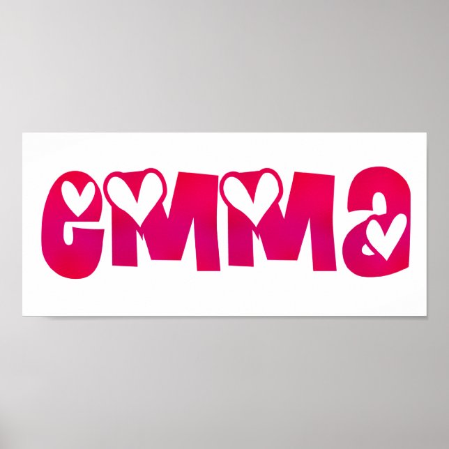 Emma in Hearts Poster (Framsidan)