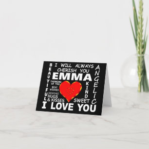 Emma jag älskar dig kort