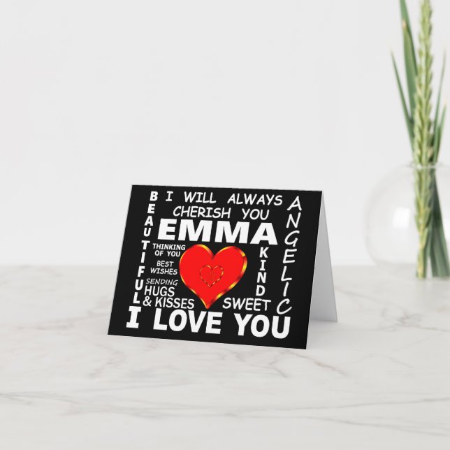 Emma jag älskar dig kort (Framsida)
