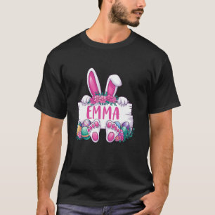 Emma Kaninöron & Ägg Glad Påskdag Flickor T Shirt