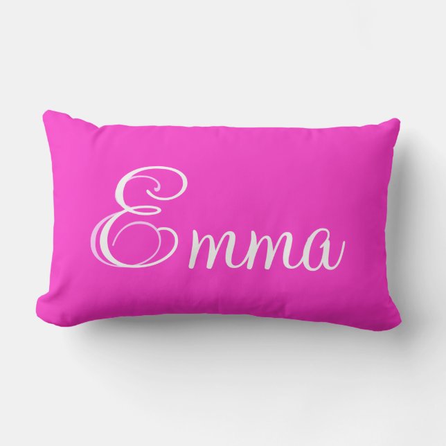 Emma kudder den rosa Lumbarpersonligen Lumbarkudde (Framsida)