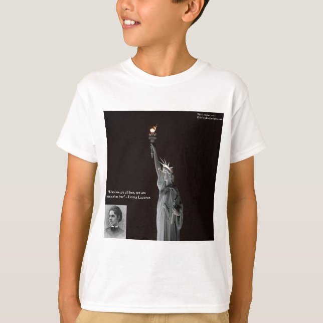 Emma Lazarus & Frihetsgudinnan presenter och kort T Shirt (Framsida)