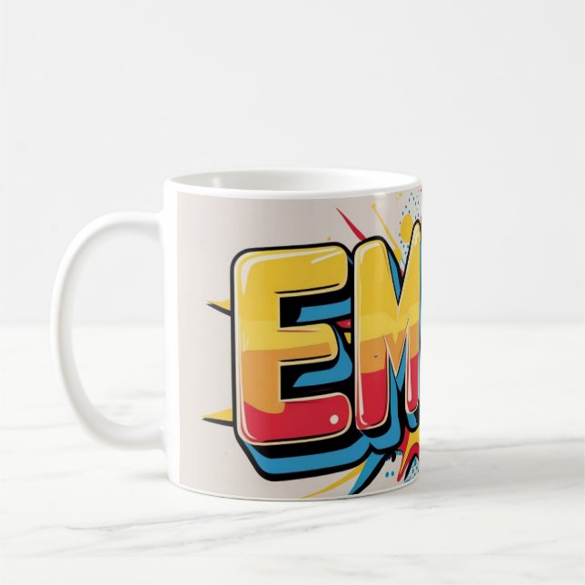 Emma med en explosion kaffemugg (Vänster)