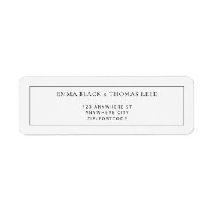 EMMA Modern Minimalistisk Returetiketter för OSA Returadress Etikett