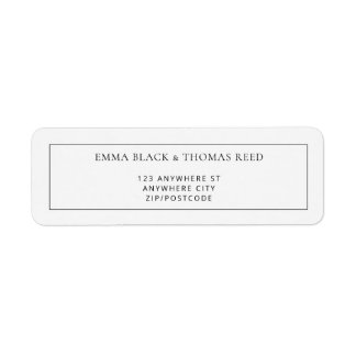 EMMA Modern Minimalistisk Returetiketter för OSA Returadress Etikett