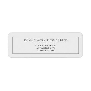 EMMA Modern Minimalistisk Returetiketter för OSA Returadress Etikett