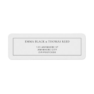 EMMA Modern Minimalistisk Returetiketter för OSA Returadress Etikett