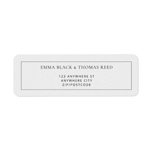 EMMA Modern Minimalistisk Returetiketter för OSA Returadress Etikett (Framsidan)