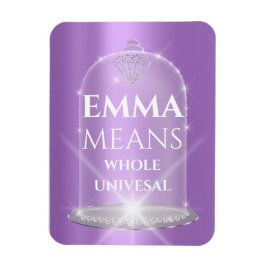 Emma Namn Betydelse Bröllop Möhippa Birthday Lila Magnet