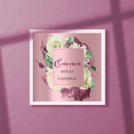 Emma Namn Betydelse Royal Roses Mint Rosa Poster