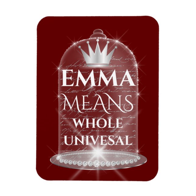 Emma Namn betyder Möhippa Birthday Proncess Magnet (Vertikal)