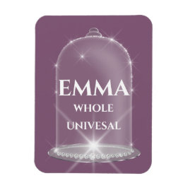 Emma Namn betyder Nyfödd bebis Girl Lila Magnet