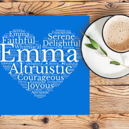 Emma Namn Cloud Anpassade Poster