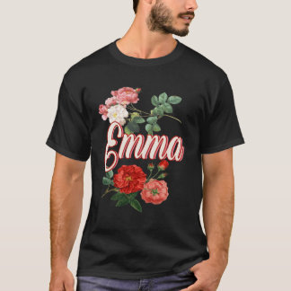 Emma Namn med blommor T Shirt