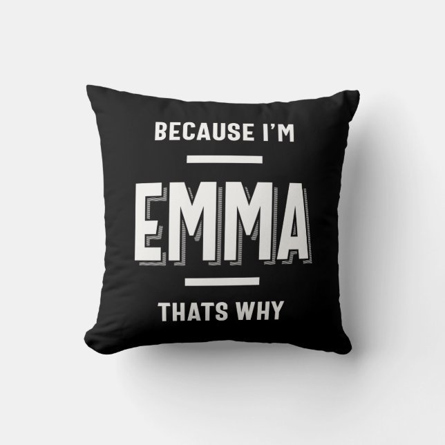 Emma Namn Personlig Women Girl Kudde (Framsida)