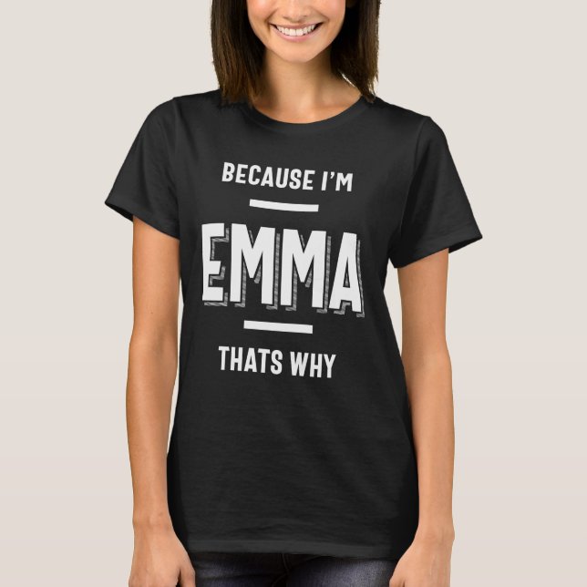 Emma Namn Personlig Women Girl T Shirt (Framsida)