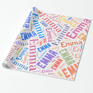 EMMA Namn text design Presentpapper