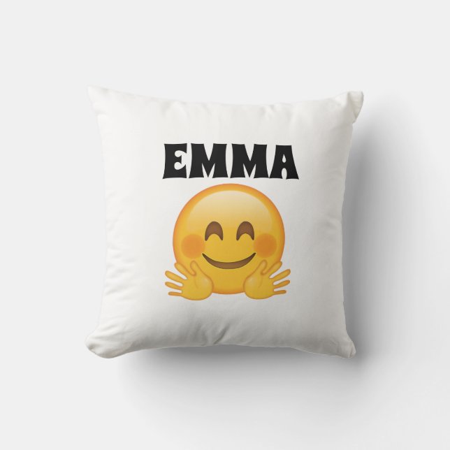 Emma- Personalized Emoji Throw Pillow  Kudde (Framsida)