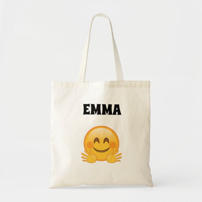 Emma- Personlig Emoji-handväska  Tygkasse (Framsidan)