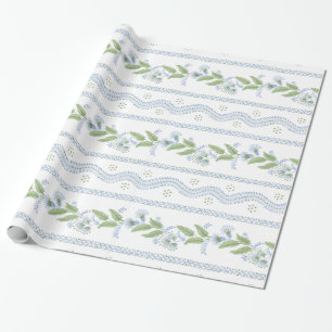 Emma Rand Cornblomma Blue och Grönt Presentpapper