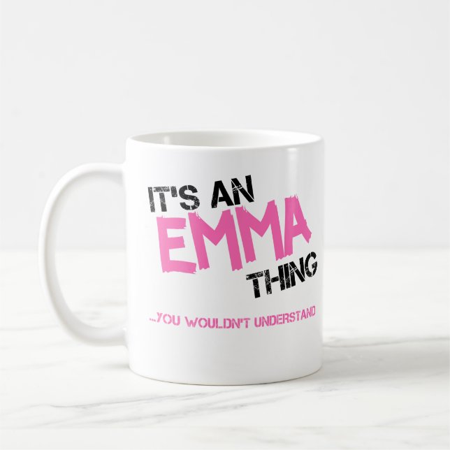 Emma sak skulle du inte förstå namn kaffemugg (Vänster)