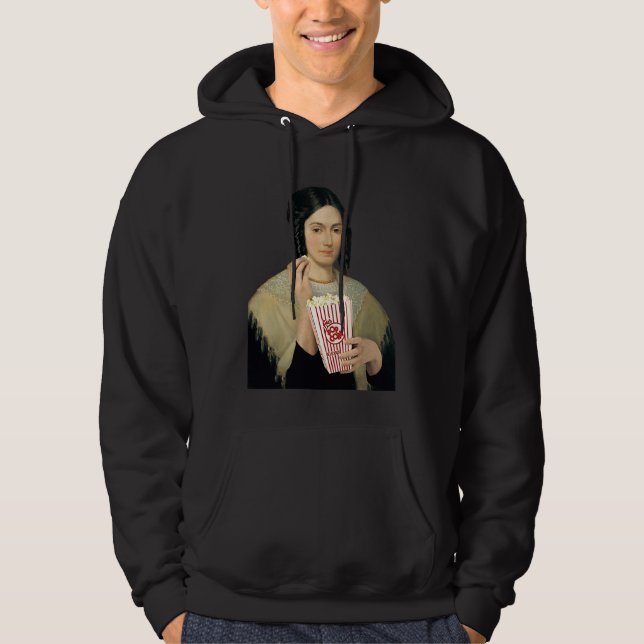 Emma Smith Eating Popcorn Funny Mormon Exmormon T Hoodie (Framsida)