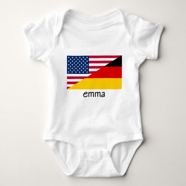 emma tysk-amerikan flagga tee shirt (Framsida)
