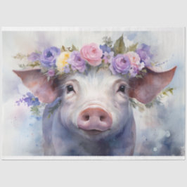 "Emma" Watercolor Gris 30x20 Decoupage Papper